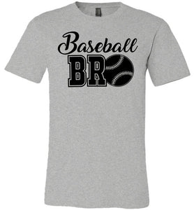 Baseball Bro Baseball Brother Shirt gray