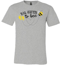 Load image into Gallery viewer, Big Sister To Bee New Big Sister T Shirt adult &amp; youth grey