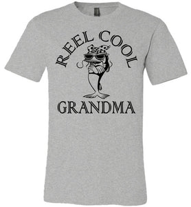 Reel Cool Grandma Funny Fishing Grandma T Shirt gray