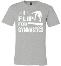 Load image into Gallery viewer, I Flip For Gymnastics T Shirts athletic heather