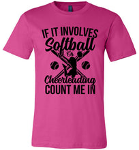 Load image into Gallery viewer, Softball Or Cheerleading Count Me In Softball Shirts berry