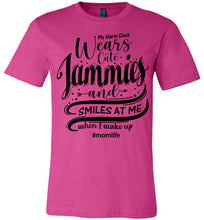 Load image into Gallery viewer, My Alarm Clock Wears Cute Jammies And Smiles At Me When I Wake Up Cute New Mom Shirts berry