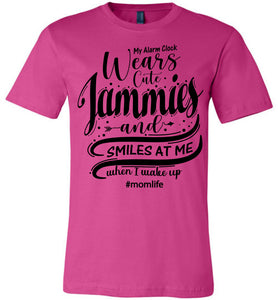 My Alarm Clock Wears Cute Jammies And Smiles At Me When I Wake Up Cute New Mom Shirts berry