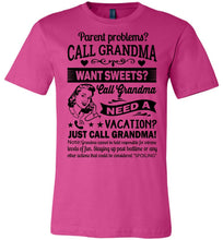 Load image into Gallery viewer, Just Call Grandma T Shirts | Funny Grandma Shirts | Funny Grandma Gifts berry