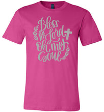 Load image into Gallery viewer, Bless The Lord Oh My Soul Christian Quote Tee berry