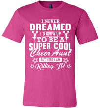 Load image into Gallery viewer, Super Cool Cheer Aunt Shirts berry