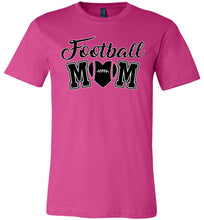 Load image into Gallery viewer, Football Mom With Heart Football Mom Shirts | Football Mom Gifts berry