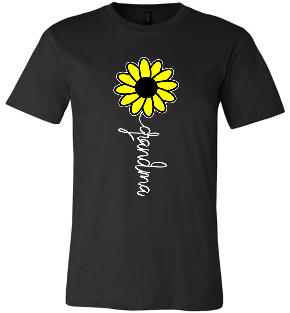 Sunflower Grandma Shirt black