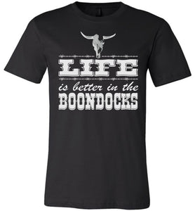 Life Is Better In The Boondocks Country T-shirt black