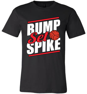 Bump Set Spike Volleyball Shirts black