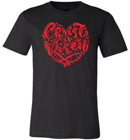 Christ Is Risen Christian Easter T Shirts black