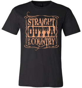 Straight Outta The Country T-Shirt canvas crew