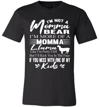 Load image into Gallery viewer, Momma Llama Shirt | Funny Mom Shirts | Momma Bear Shirt unisex black