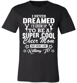 Super Cool Cheer Mom Shirts black