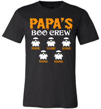 Load image into Gallery viewer, Papa&#39;s Boo Crew Papa Halloween Shirt canvas