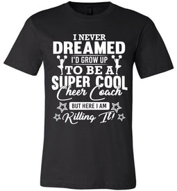 Super Cool Cheer Coach Shirts, Cheer Coach Gifts, Funny Cheer Coach Shirts black
