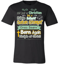 Load image into Gallery viewer, Not Just A Christian Quote T Shirts black