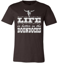 Load image into Gallery viewer, Life Is Better In The Boondocks Country T-shirt brown