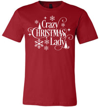 Load image into Gallery viewer, Crazy Christmas Lady Christmas Shirts For Women red