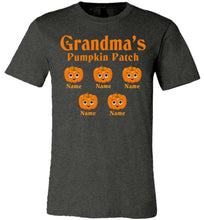 Load image into Gallery viewer, Grandma&#39;s Pumpkin Patch Grandma Pumpkin Shirt dark heather