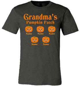 Grandma's Pumpkin Patch Grandma Pumpkin Shirt dark heather