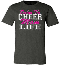 Load image into Gallery viewer, Rockin&#39; The Cheer Mom Life Cheer Mom Shirts dark gray