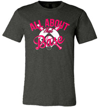 Load image into Gallery viewer, All About That Base Softball Shirts dark heather gray