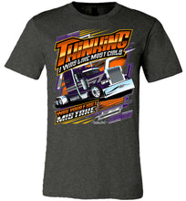 Load image into Gallery viewer, Think I Was Like Most Girls Lady Trucker Shirt dark gray heather