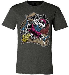 Break Dance Panda Hip Hop T Shirts dark heather