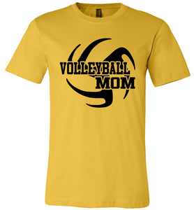 Volleyball Mom T Shirts yellow