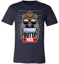 Load image into Gallery viewer, Straight Outta Texas Shirt With Armadillo Texas pride shirts navy