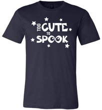 Load image into Gallery viewer, Too Cute To Spook Funny Halloween Shirts navy