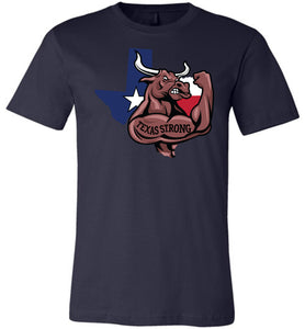 Texas Strong T Shirt With Longhorn Texas Strong T Shirt navy