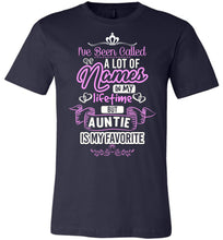 Load image into Gallery viewer, I&#39;ve Been Called A Lot Names But Auntie Is My Favorite Aunt T Shirts navy