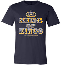 Load image into Gallery viewer, King Of Kings Christian T-Shirts navy
