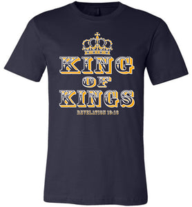 King Of Kings Christian T-Shirts navy