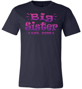 Big Sister EST 2022 Big Sister Shirt unisex navy