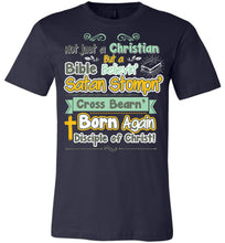 Load image into Gallery viewer, Not Just A Christian Quote T Shirts navy