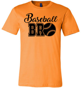 Baseball Bro Baseball Brother Shirt orange