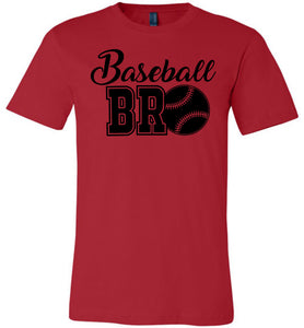 Baseball Bro Baseball  Brother Shirt red