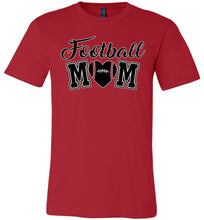 Load image into Gallery viewer, Football Mom With Heart Football Mom Shirts | Football Mom Gifts red