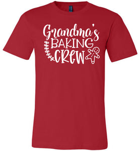 Grandma Baking Crew Funny Christmas Shirts red