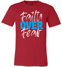 Load image into Gallery viewer, Faith Over Fear Faith T Shirts red