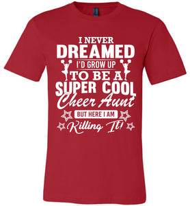Super Cool Cheer Aunt Shirts red