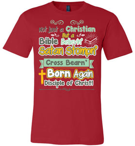 Not Just A Christian Quote T Shirts red