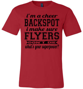 I'm A Backspot Funny Unisex Cheer Backspot Shirts red