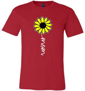 Sunflower Mom Shirt red