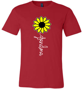 Sunflower Grandma Shirt red