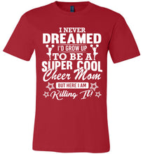 Load image into Gallery viewer, Super Cool Cheer Mom Shirts red