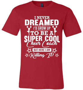 Super Cool Cheer Coach Shirts, Cheer Coach Gifts, Funny Cheer Coach Shirts red